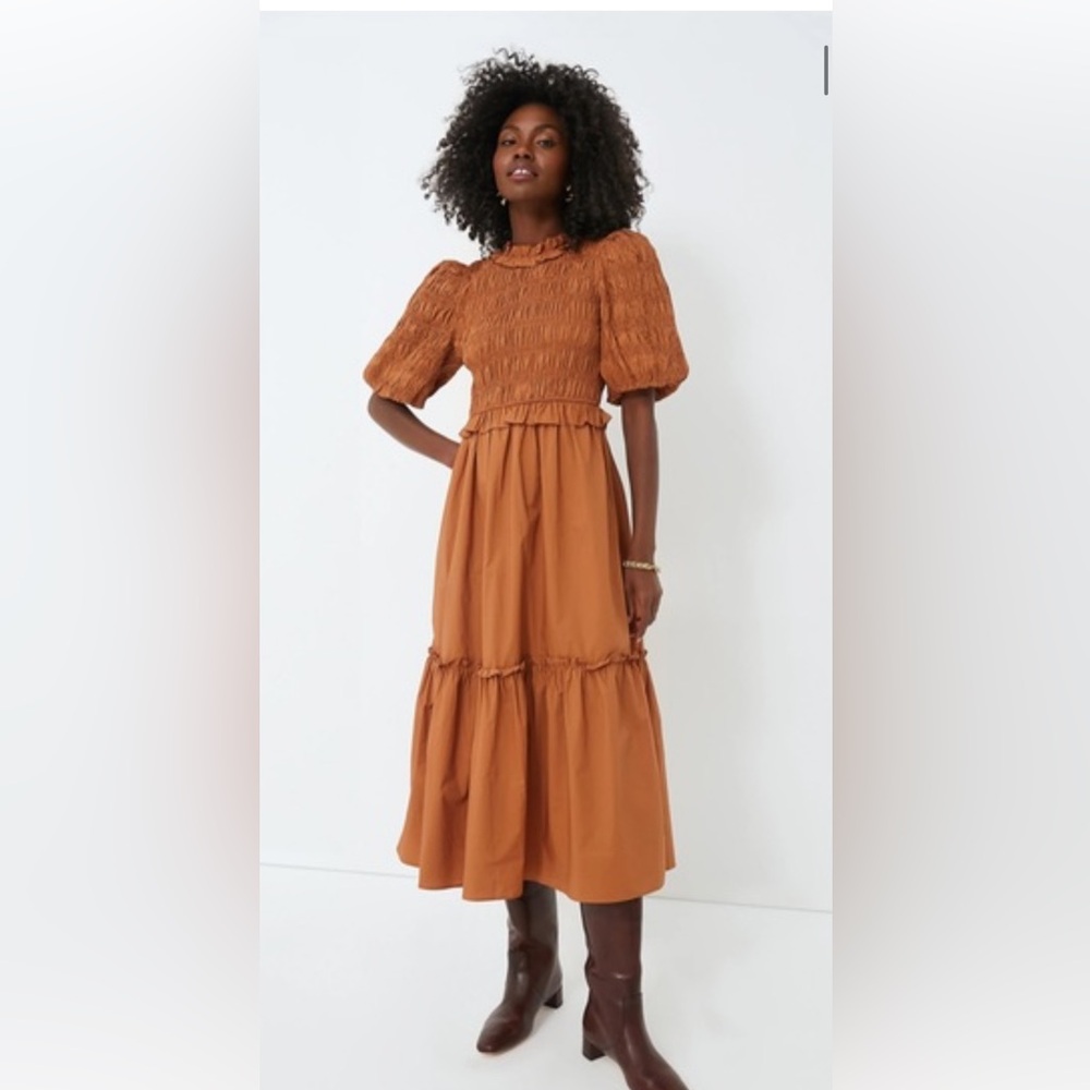 Tuckernuck Smocked Carmel Dress